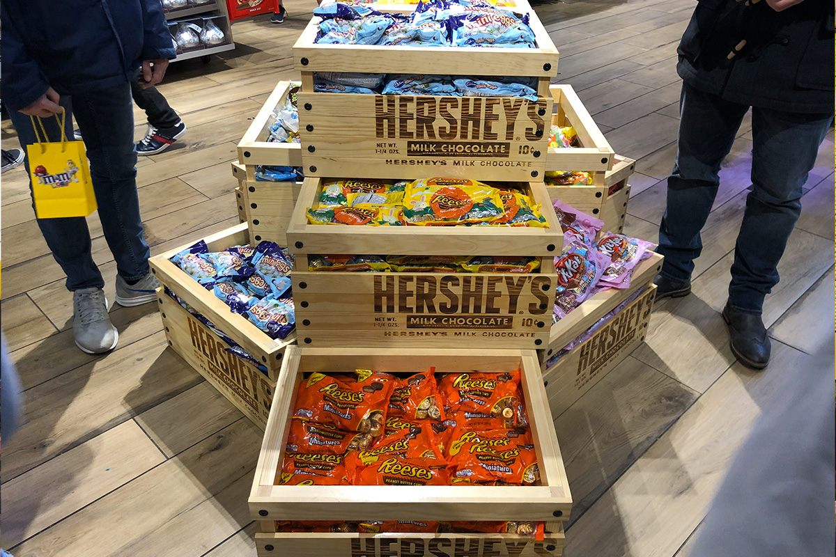 ハーシーズ・チョコレート・ワールドの店内の写真