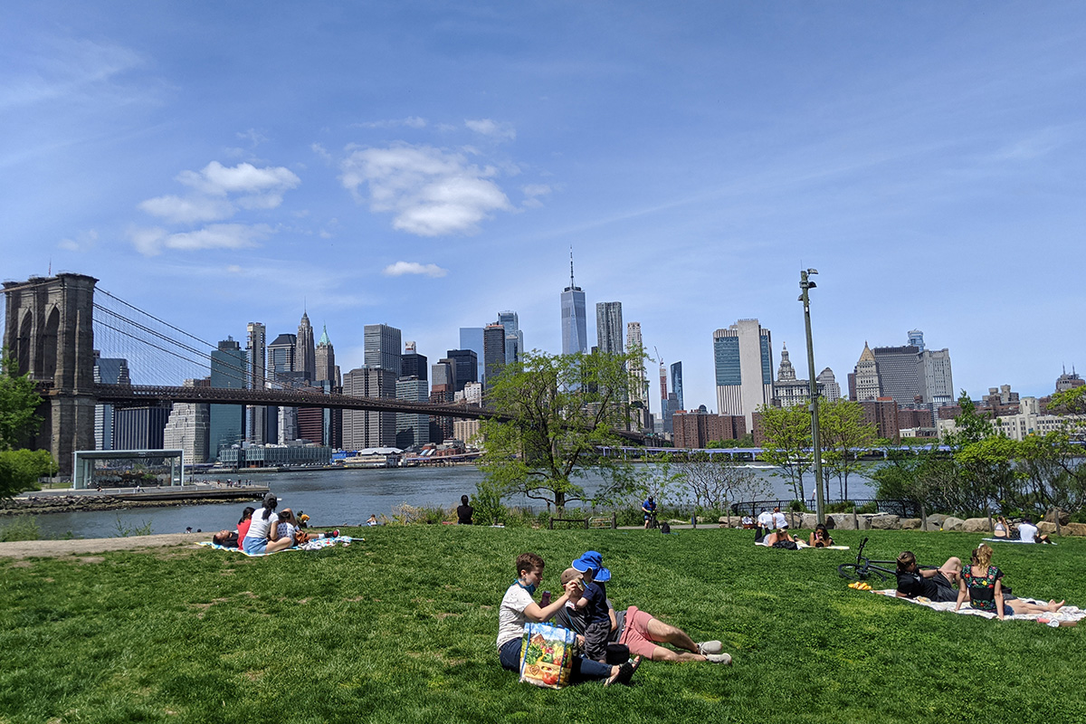 ブルックリン側から見たブルックリンブリッジ